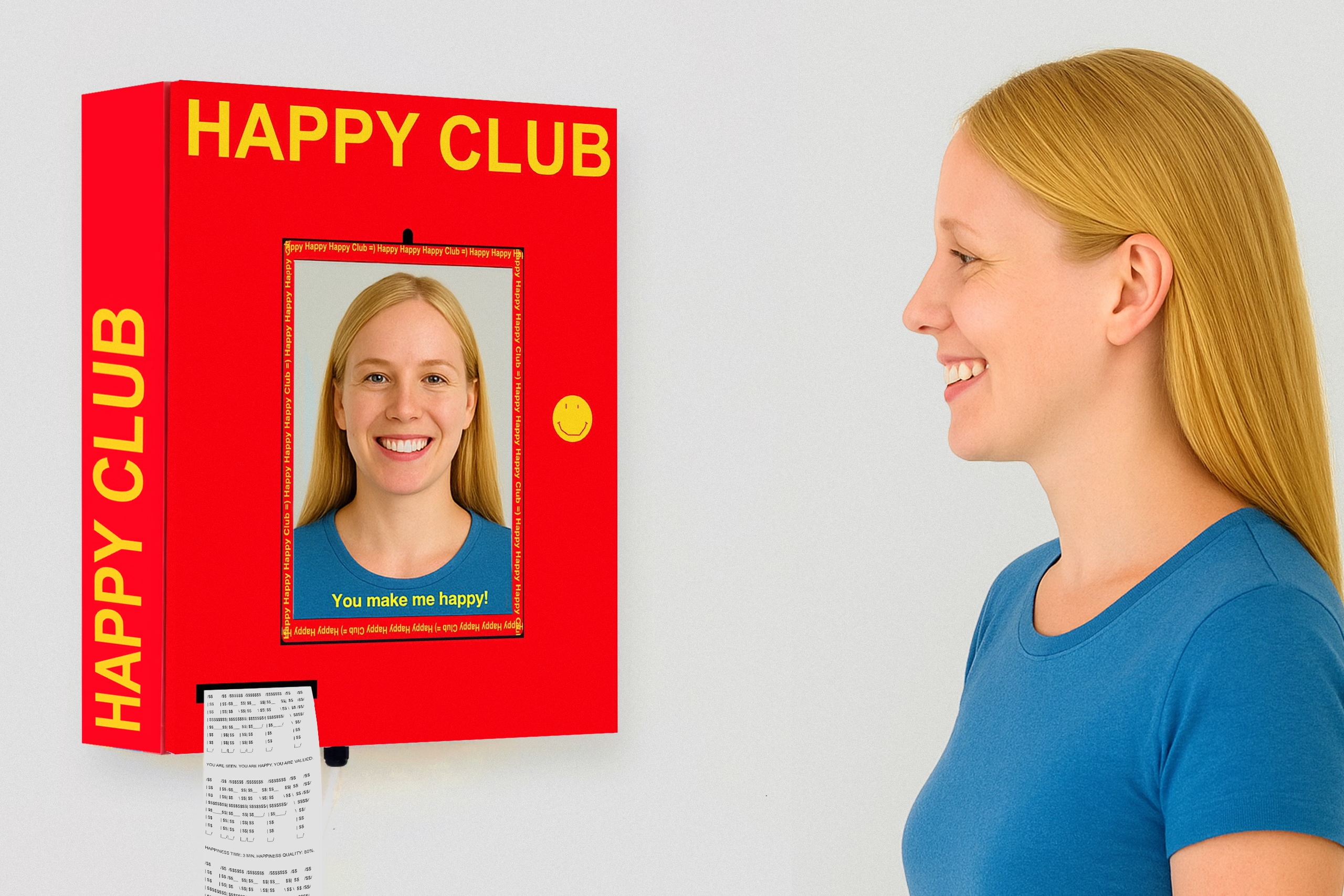 Happy Happy HappyClub - Interactive art installation with facial recognition